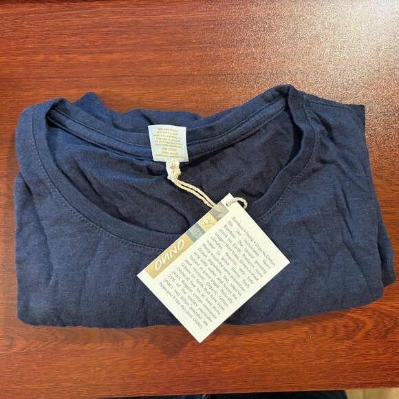 Women's Onno Long Sleeve Bamboo T-Shirt Charcoal Blue - Picture 2 of 3